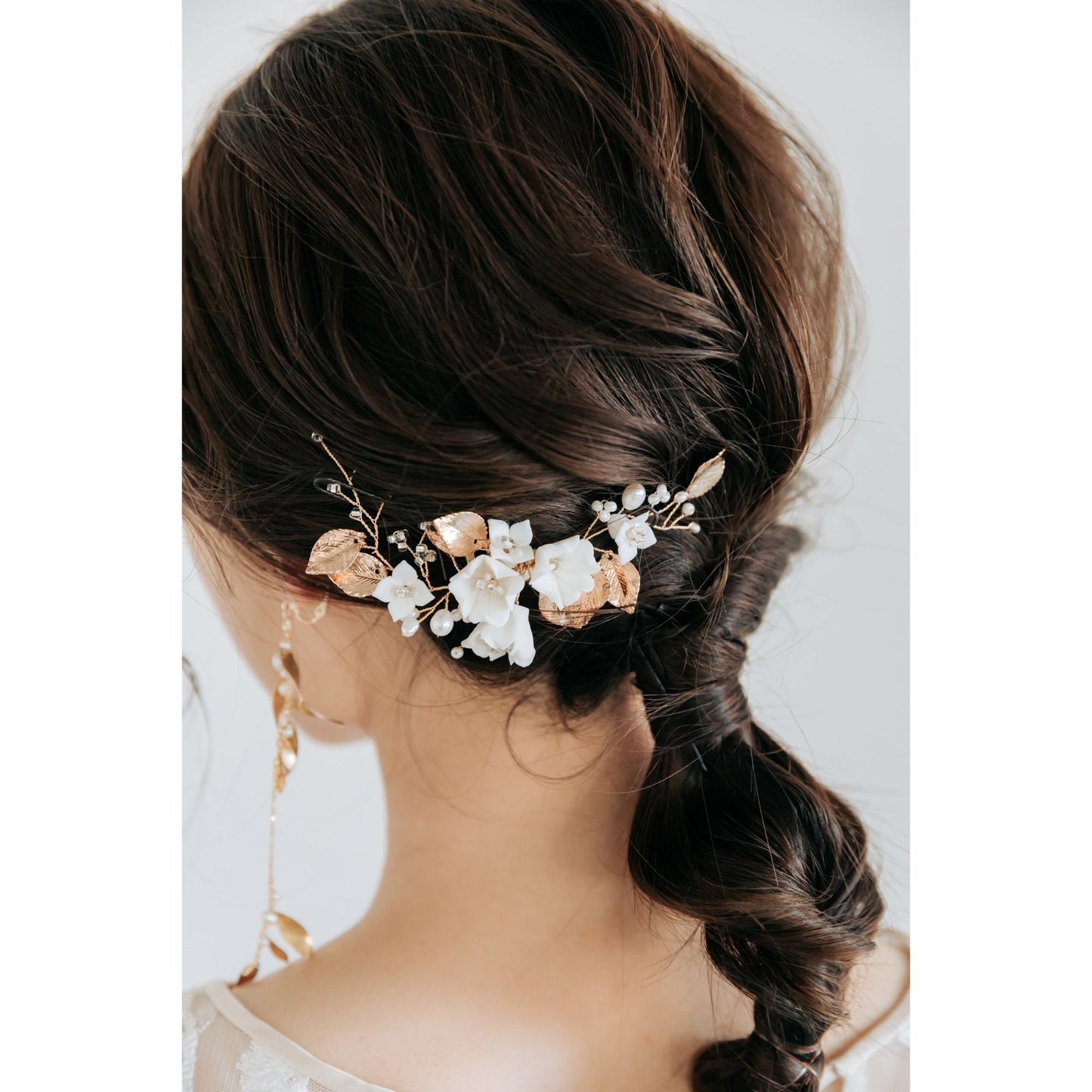 【ヘッドドレス】Sakura leaf ヘッドドレス ウェディング ブライダルアクセサリー [ AM-48 ]【結婚式 ヘアアクセサリー】
