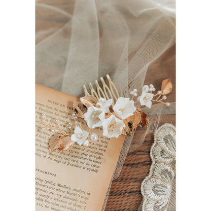 【ヘッドドレス】Sakura leaf ヘッドドレス ウェディング ブライダルアクセサリー [ AM-48 ]【結婚式 ヘアアクセサリー】