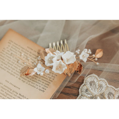 【ヘッドドレス】Sakura leaf ヘッドドレス ウェディング ブライダルアクセサリー [ AM-48 ]【結婚式 ヘアアクセサリー】