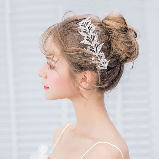 novia crystal ヘッドドレス ウェディング ブライダルアクセサリー [ AM-56 ]【結婚式 ヘアアクセサリー】