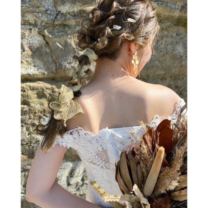 【ピアス・イヤリング】coretto leaf ウェディング ブライダルアクセサリー ピアス / イヤリング [ AM-59 ]【結婚式 ピアス イヤリング】