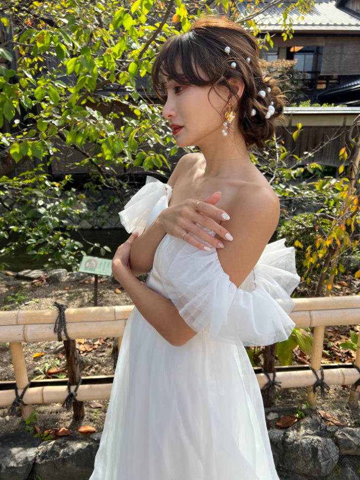 【ヘッドドレス】Jennifer perl 18本セット ヘッドドレス ブライダルアクセサリー ウェディング【ゴールド】 【結婚式　ヘアアクセサリー】