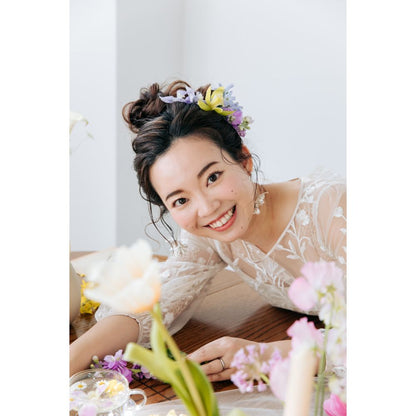 【ピアス・イヤリング】eleanor flower ウェディング ブライダルアクセサリー シルバー ピアス / イヤリング [ AM-70 ]【結婚式 ピアス イヤリング】