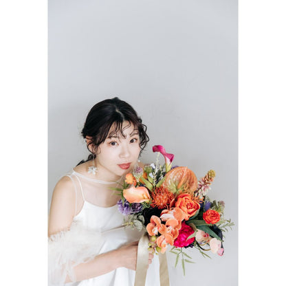 【ピアス・イヤリング】eleanor flower ウェディング ブライダルアクセサリー シルバー ピアス / イヤリング [ AM-70 ]【結婚式 ピアス イヤリング】