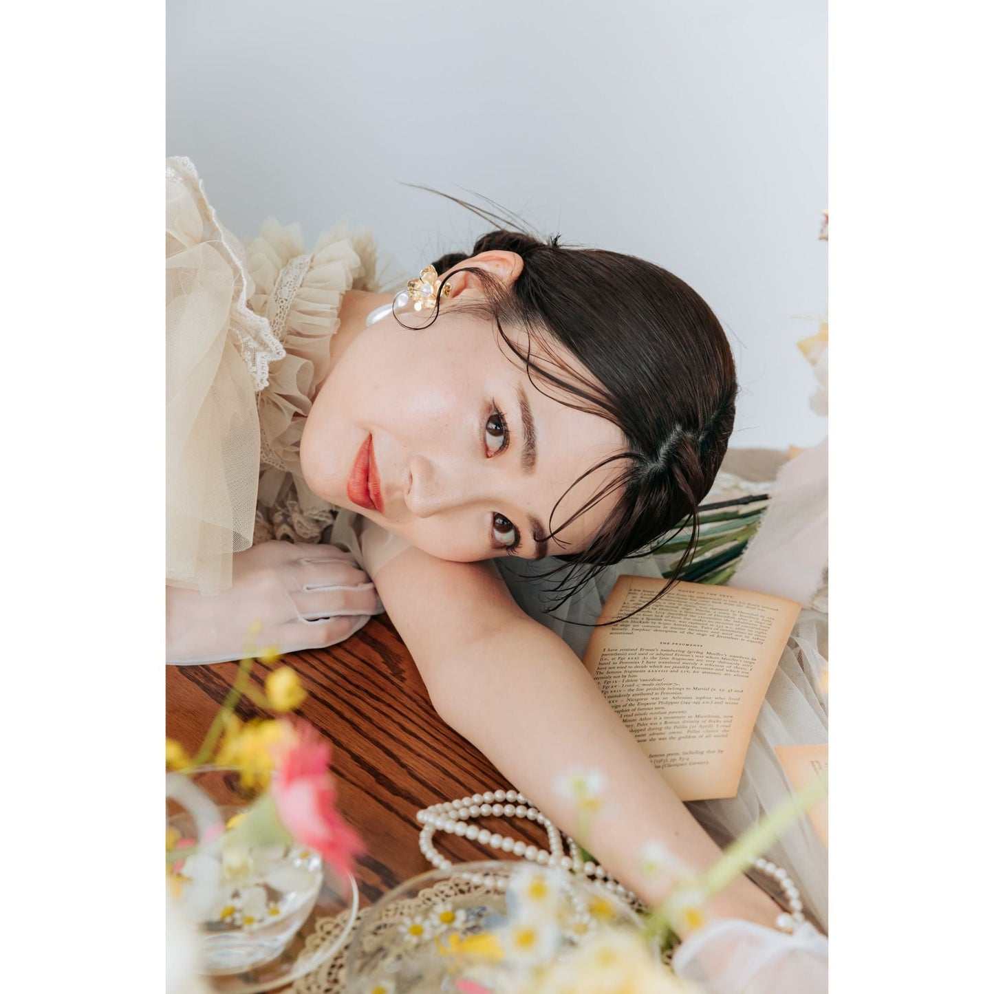 【ピアス・イヤリング】samantha flower ウエディングアクセサリー ピアス / イヤリング [ AM-71 ]【結婚式 ピアス イヤリング】