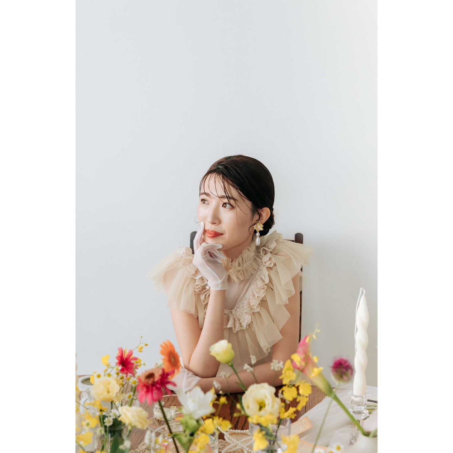 【ピアス・イヤリング】samantha flower ウエディングアクセサリー ピアス / イヤリング [ AM-71 ]【結婚式 ピアス イヤリング】