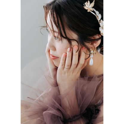 【ピアス・イヤリング】samantha flower ウエディングアクセサリー ピアス / イヤリング [ AM-71 ]【結婚式　ピアス　イヤリング】