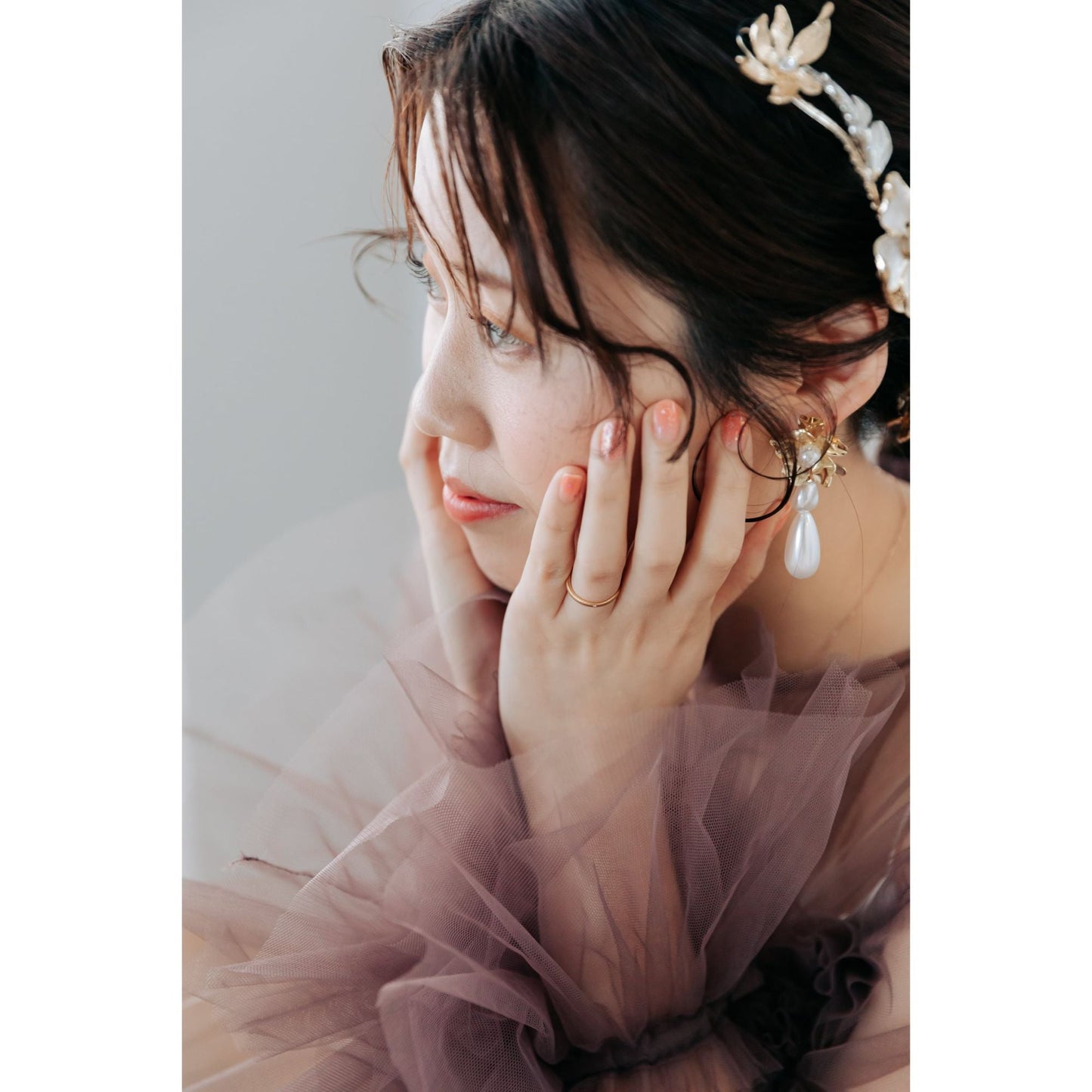【ピアス・イヤリング】samantha flower ウエディングアクセサリー ピアス / イヤリング [ AM-71 ]【結婚式 ピアス イヤリング】