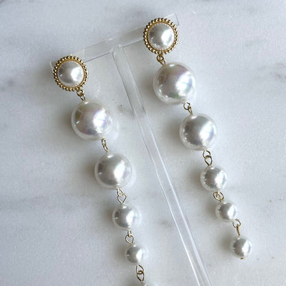 【ピアス・イヤリング】aubreu perl ウェディングアクセサリー ブライダル ピアス / イヤリング [ AM-73 ]【結婚式 ピアス イヤリング】