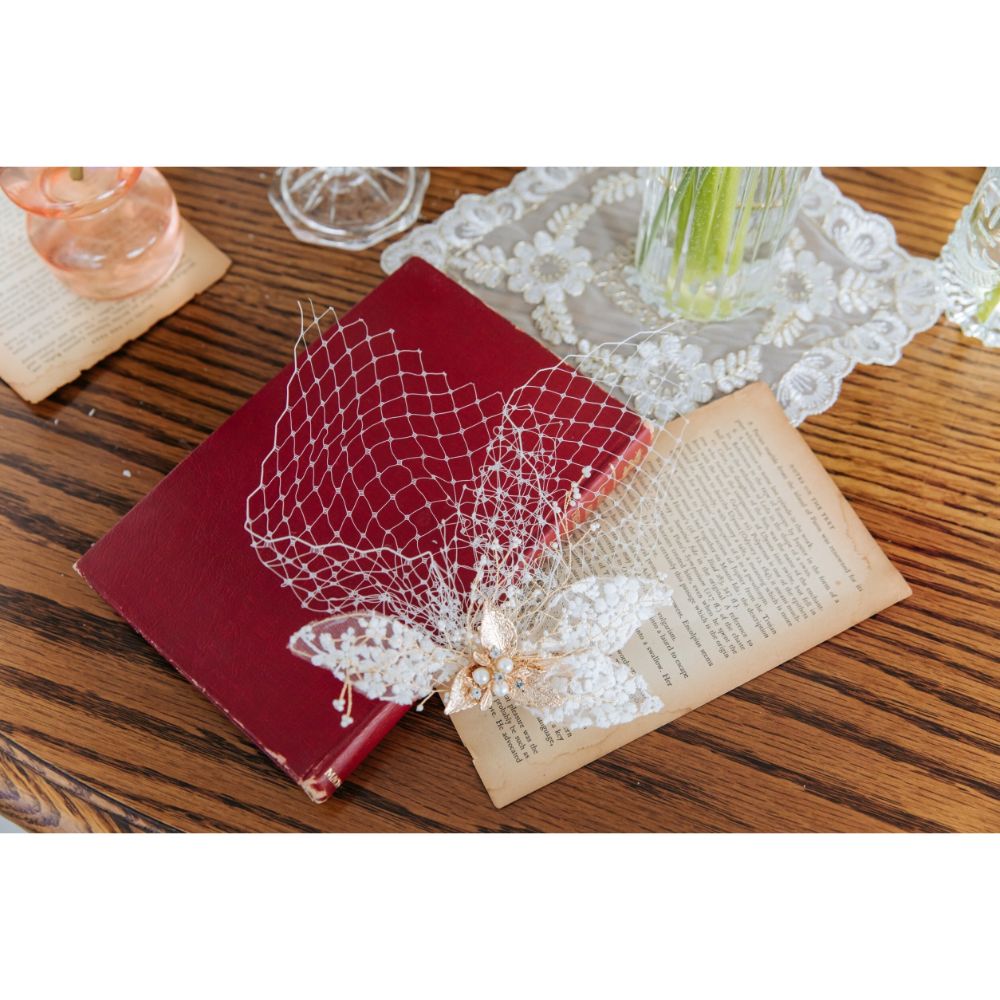 Addison flower ヘッドドレス ウェディング ブライダルアクセサリー [ AM-75 ]【結婚式 ヘアアクセサリー】