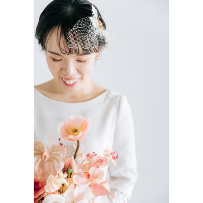 Addison flower ヘッドドレス ウェディング ブライダルアクセサリー [ AM-75 ]【結婚式　ヘアアクセサリー】