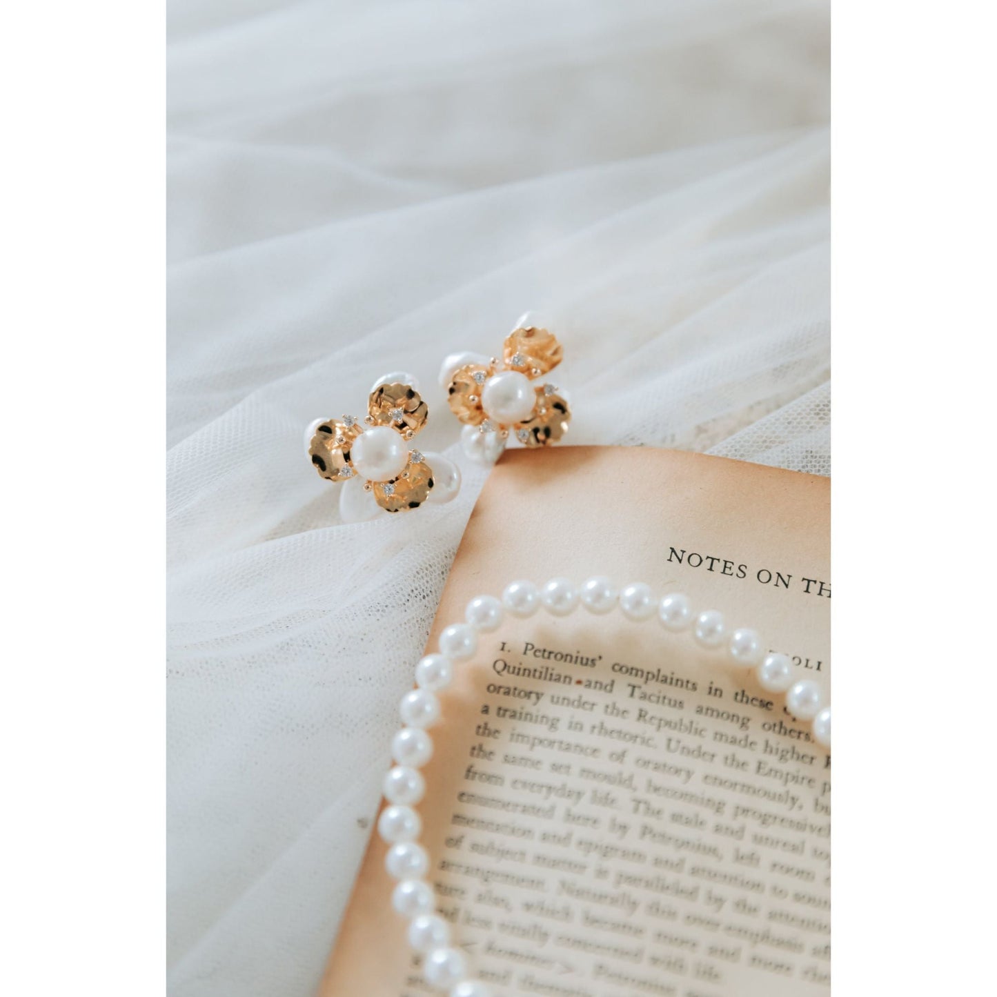 【イヤリング】Madeline flower ウェディングアクセサリー イヤリング [ AM-83 ]【結婚式 ピアス イヤリング】