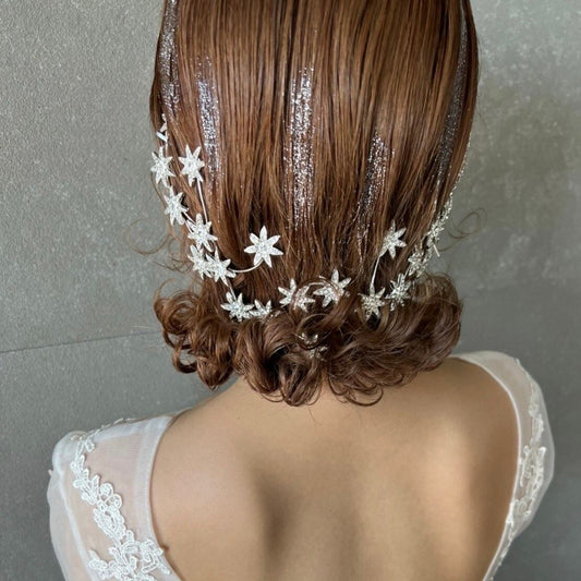 【ヘッドドレス】Abigail star ヘッドドレス ウェディング ブライダルアクセサリー [ AM-87 ]【結婚式　ヘアアクセサリー】