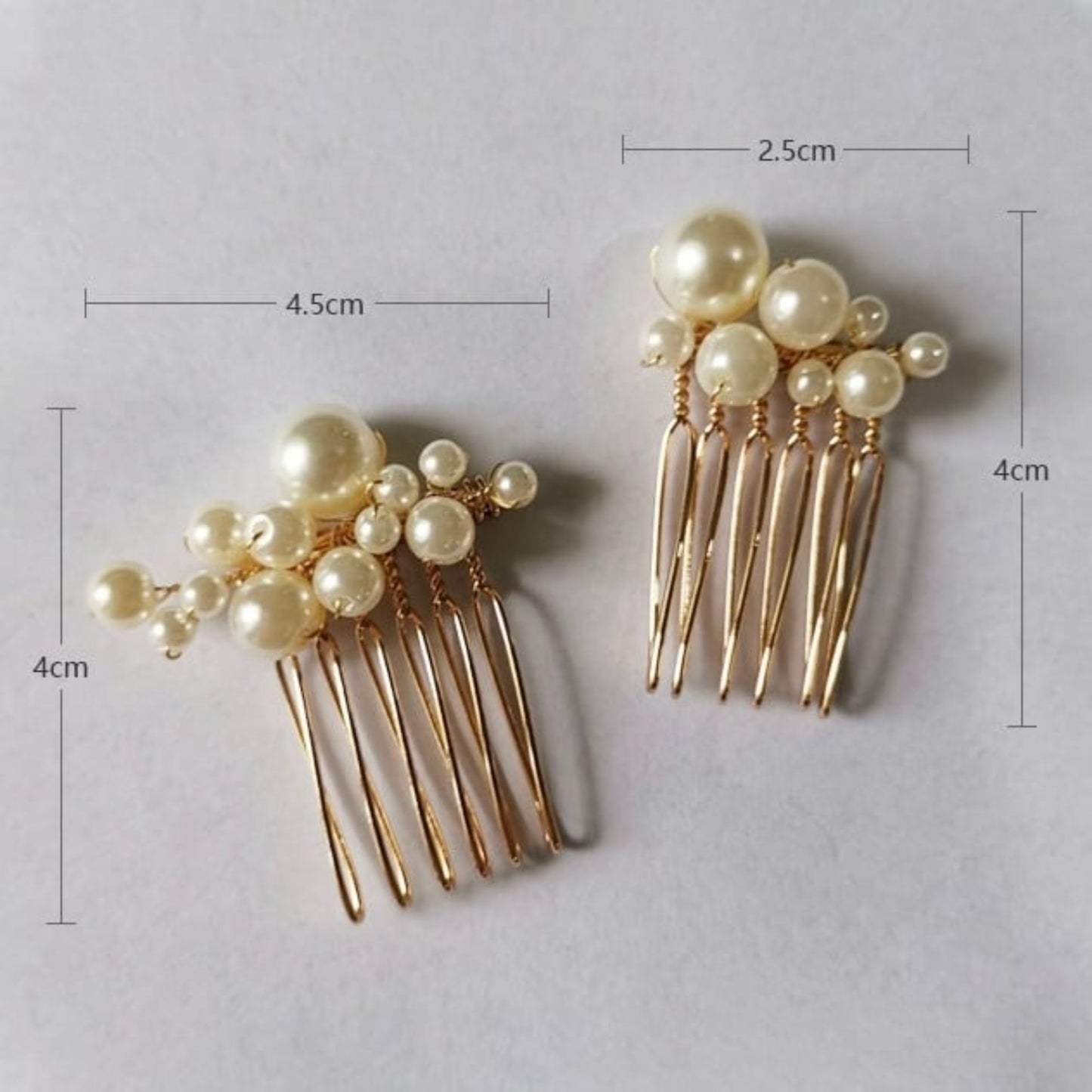 【ヘッドドレス】Audrey perl 5本セット ヘッドドレス ウェディング ブライダルアクセサリー [ AM-92 ]【結婚式 ヘアアクセサリー】