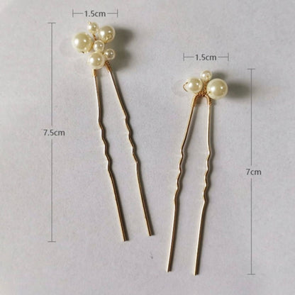 【ヘッドドレス】Audrey perl 5本セット ヘッドドレス ウェディング ブライダルアクセサリー [ AM-92 ]【結婚式 ヘアアクセサリー】