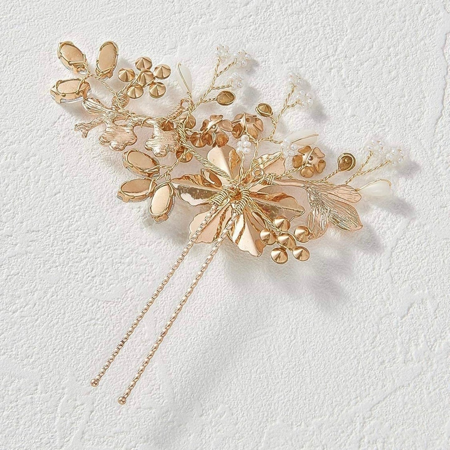 【ヘッドドレス】Bella flower 3本セット ヘッドドレス ウェディング ブライダルアクセサリー [ AM-93 ]【結婚式 ヘアアクセサリー】