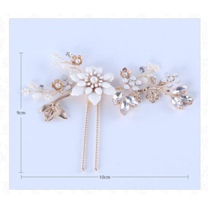 【ヘッドドレス】Bella flower 3本セット ヘッドドレス ウェディング ブライダルアクセサリー [ AM-93 ]【結婚式 ヘアアクセサリー】