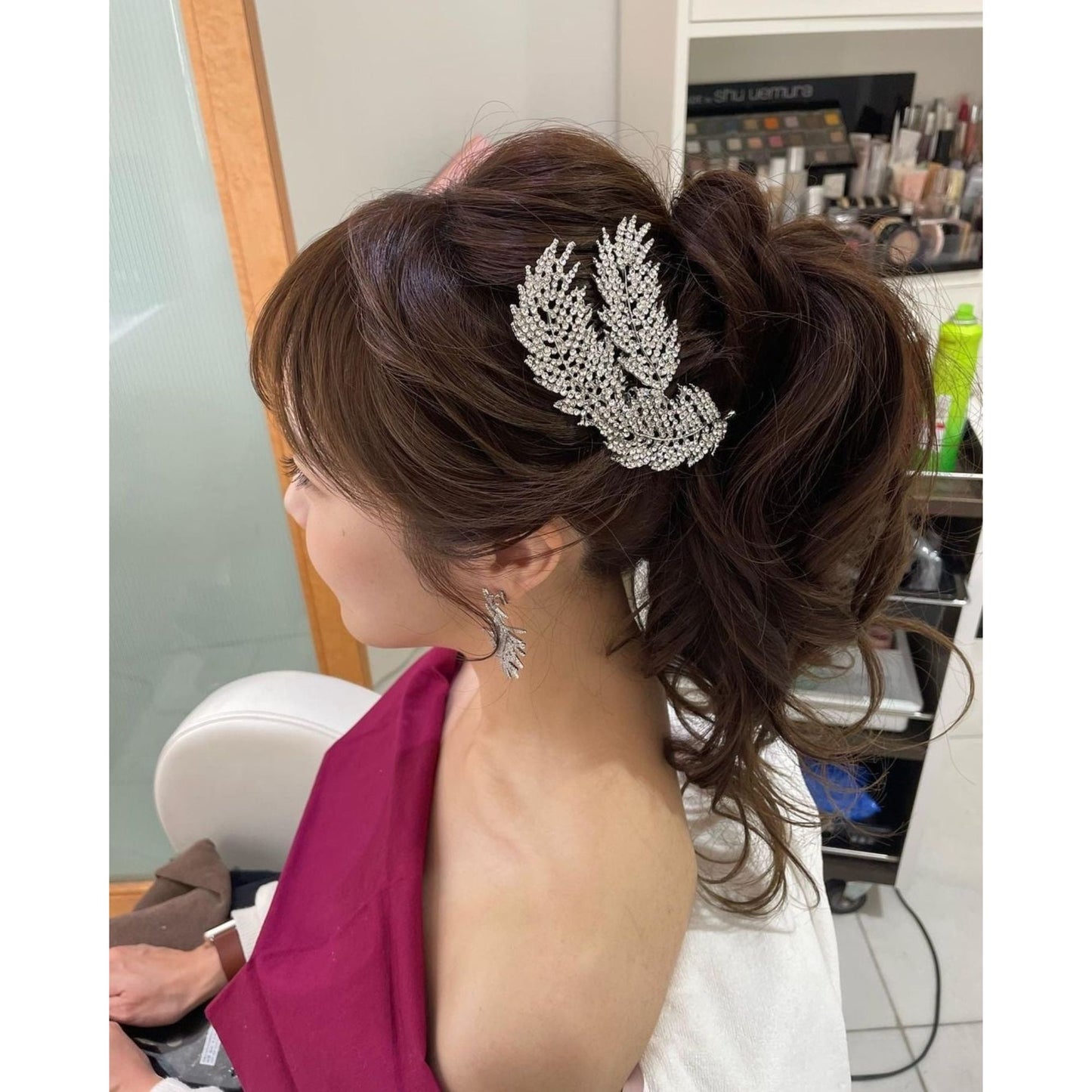 【ヘッドドレス】Julia wing ヘッドドレス ウェディング ブライダルアクセサリー [ AM-98 ]【結婚式　ヘアアクセサリー】