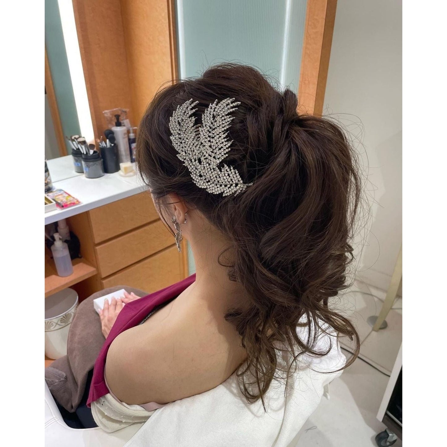 【ヘッドドレス】Julia wing ヘッドドレス ウェディング ブライダルアクセサリー [ AM-98 ]【結婚式 ヘアアクセサリー】