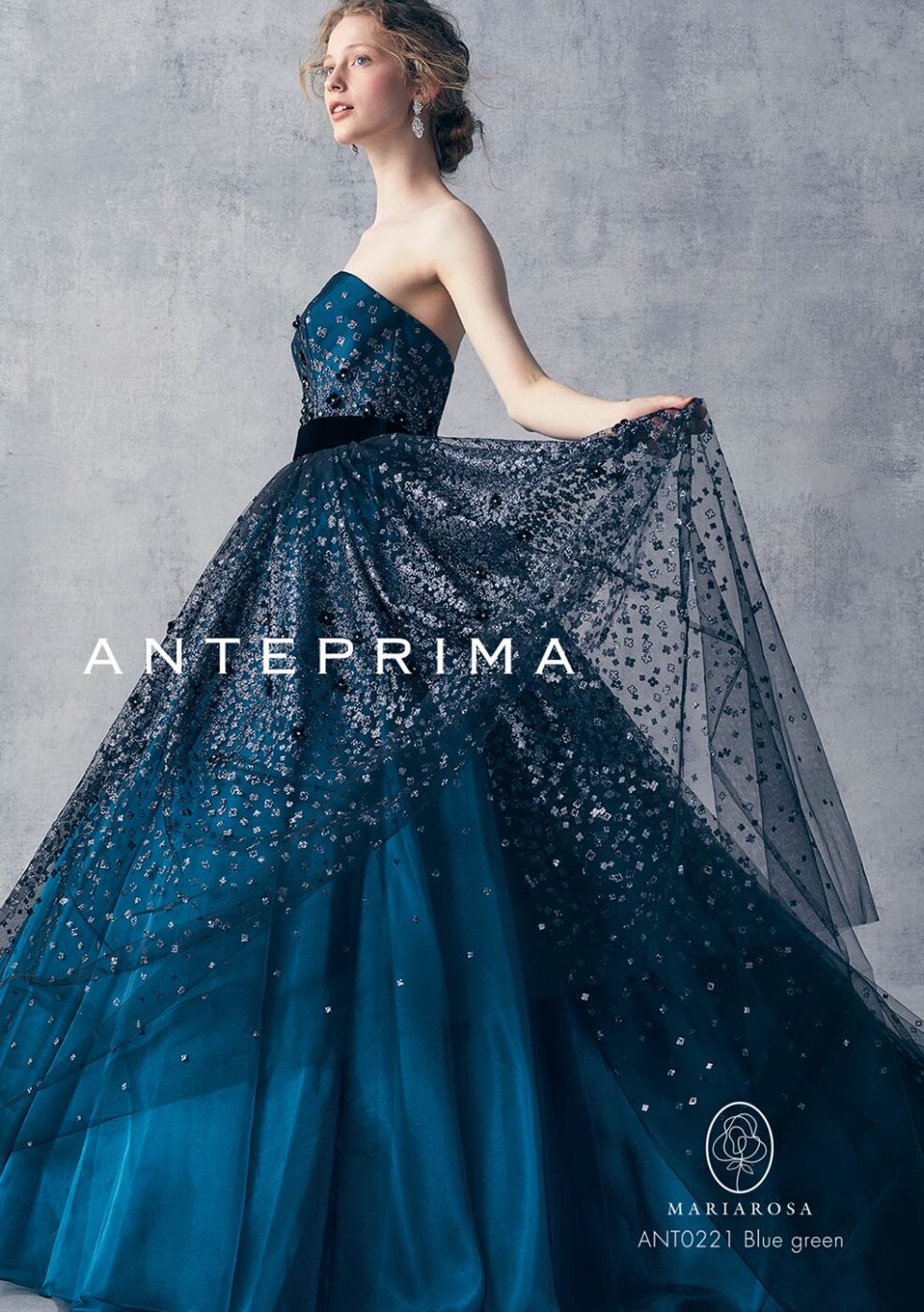 ANT0221_blue green【結婚式 カラードレス レンタル】