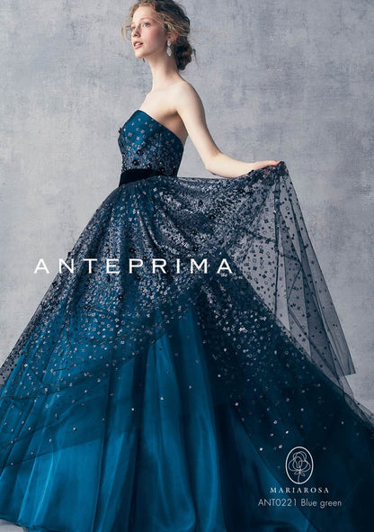 ANT0221_blue green【結婚式 カラードレス レンタル】