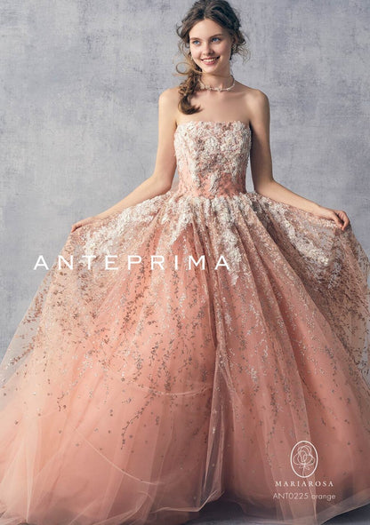 ANT0225_orange【結婚式 カラードレス レンタル】