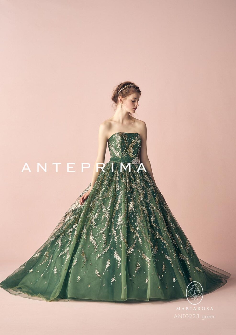 ANT0233_green【結婚式 カラードレス レンタル】