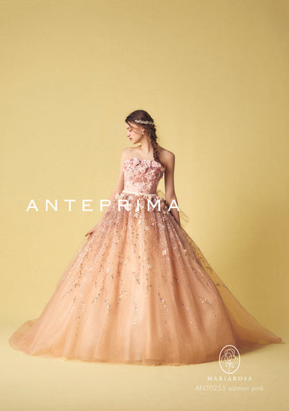 ANT0255_salmonpink【結婚式 カラードレス レンタル】