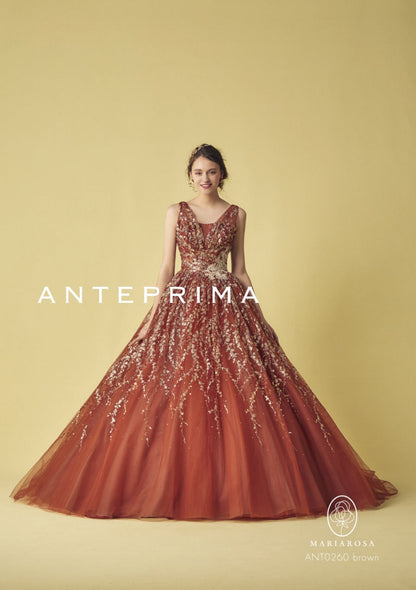 ANT0260 Brown【結婚式 カラードレス レンタル】