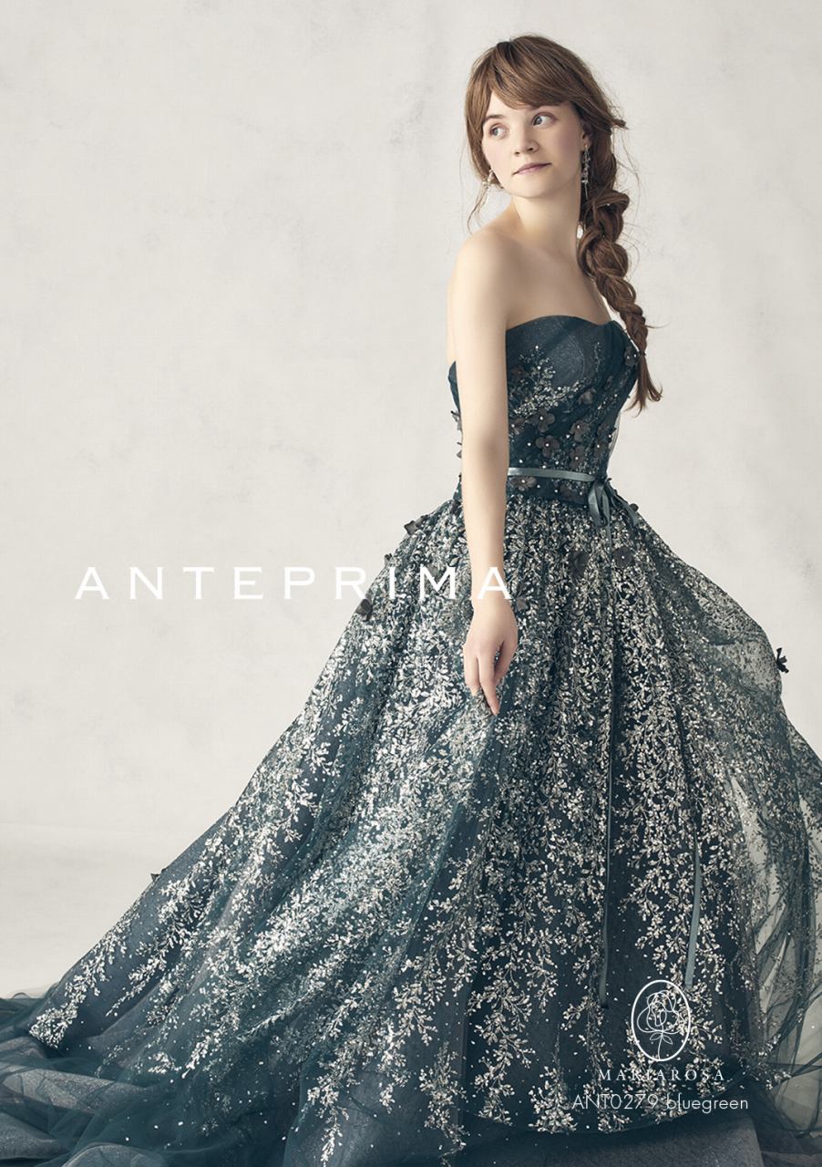 ANT0279 bluegreen【結婚式 カラードレス レンタル】