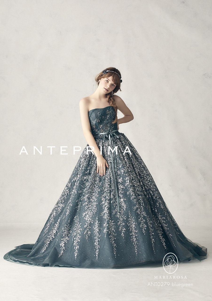 ANT0279 bluegreen【結婚式 カラードレス レンタル】