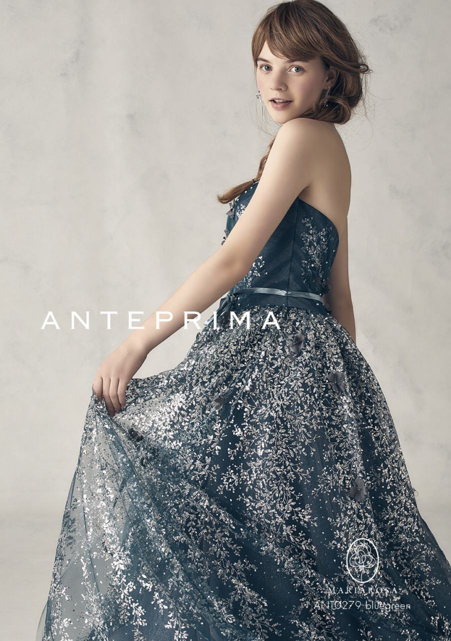 ANT0279 bluegreen【結婚式 カラードレス レンタル】