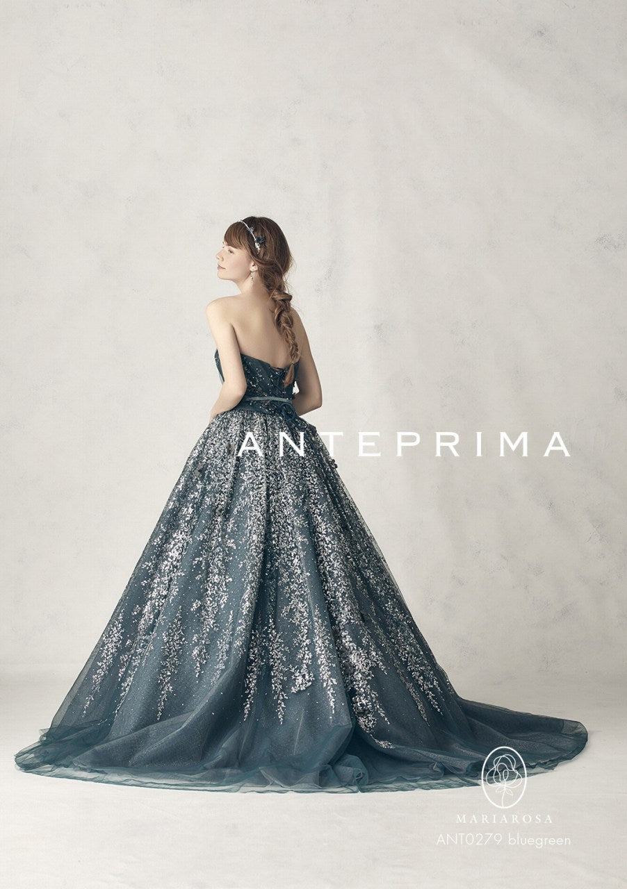 ANT0279 bluegreen【結婚式 カラードレス レンタル】