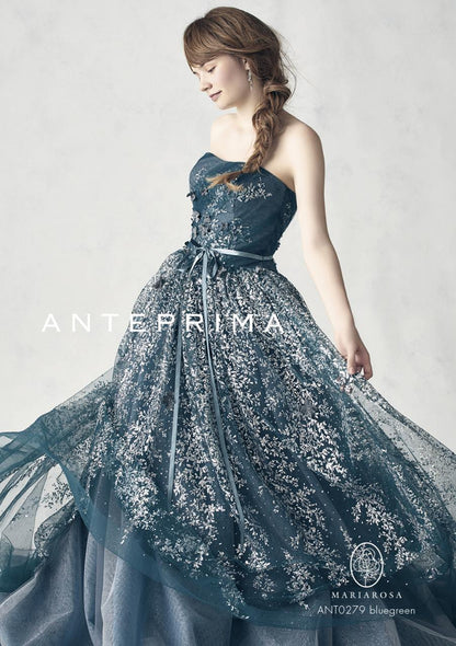 ANT0279 bluegreen【結婚式 カラードレス レンタル】