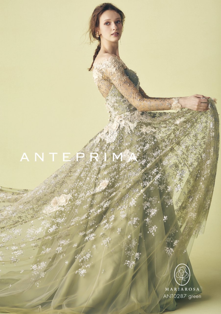 ANT0287 Green【結婚式 カラードレス レンタル】