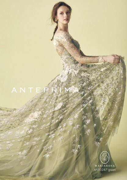 ANT0287 Green【結婚式 カラードレス レンタル】