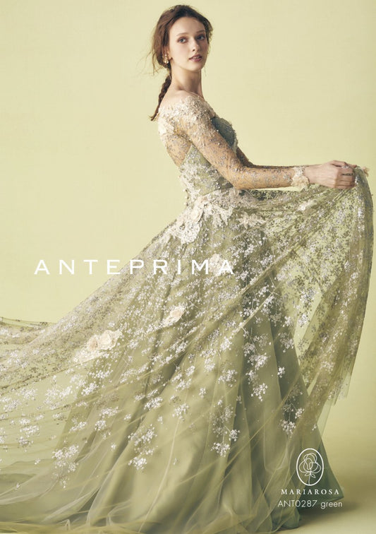 ANT0287 Green【結婚式 カラードレス レンタル】