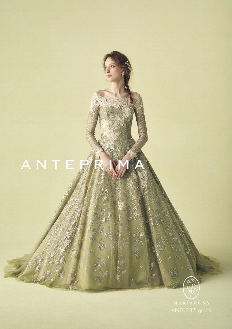 ANT0287 Green【結婚式 カラードレス レンタル】