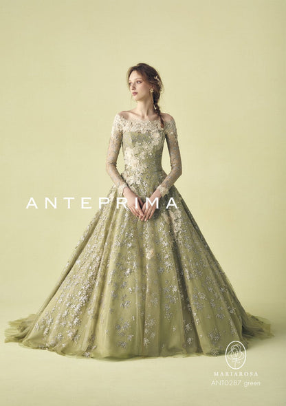 ANT0287 Green【結婚式 カラードレス レンタル】