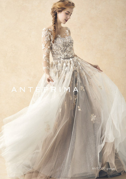 ANT0300 greige【結婚式 カラードレス レンタル】