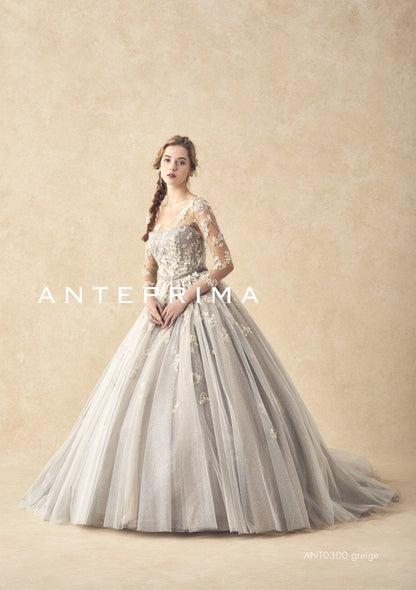 ANT0300 greige【結婚式 カラードレス レンタル】