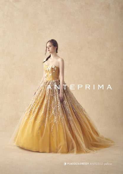 ANT0302 yellow【結婚式 カラードレス レンタル】