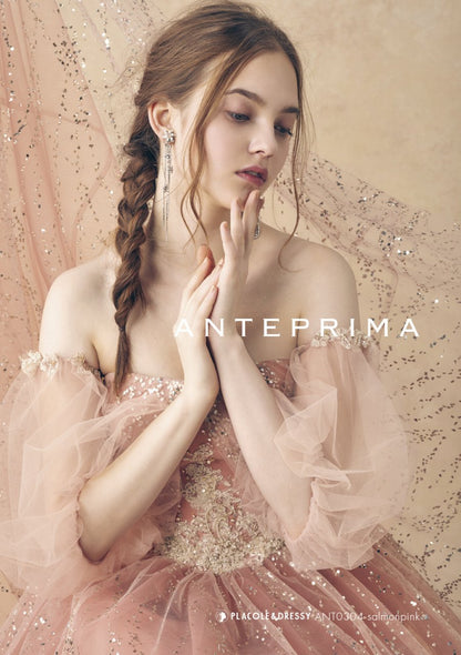 ANT0304 salmonpink【結婚式 カラードレス レンタル】