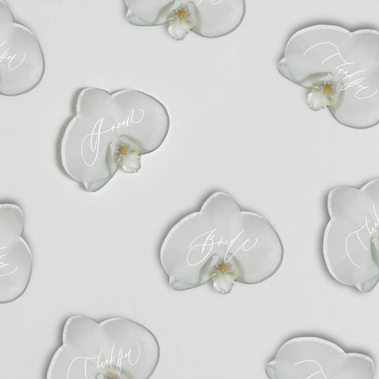 アクリルフラワー席札(オーキッド)【結婚式 ペーパー 席札】