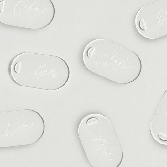 アクリル席札(オーバル)【結婚式 ペーパー 席札】