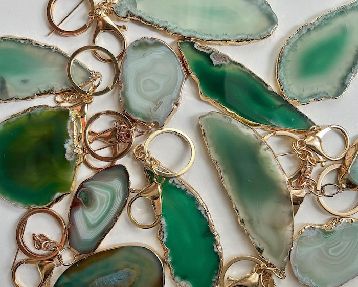 【結婚式 席札】ゴールドリムアゲートキーホルダー席札【結婚式 ペーパー 席札】