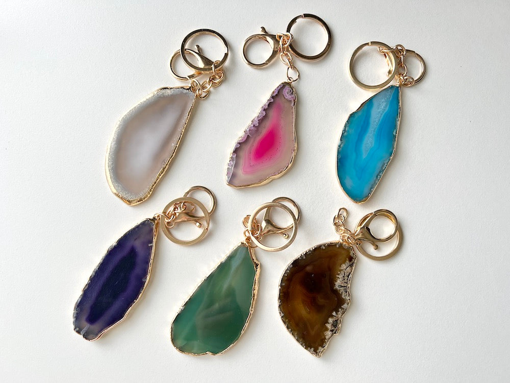 【結婚式 席札】ゴールドリムアゲートキーホルダー席札【結婚式 ペーパー 席札】