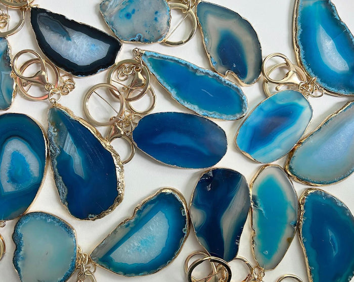 【結婚式 席札】ゴールドリムアゲートキーホルダー席札【結婚式 ペーパー 席札】