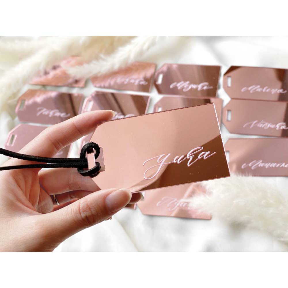 【結婚式 席札】タグミラー席札【結婚式 ペーパー 席札】