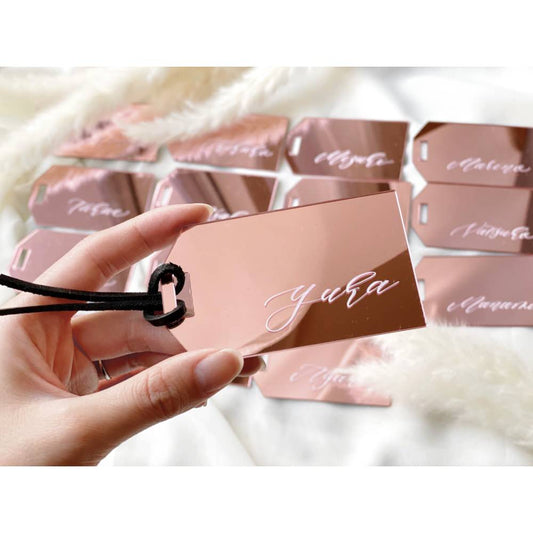 【結婚式 席札】タグミラー席札【結婚式 ペーパー 席札】